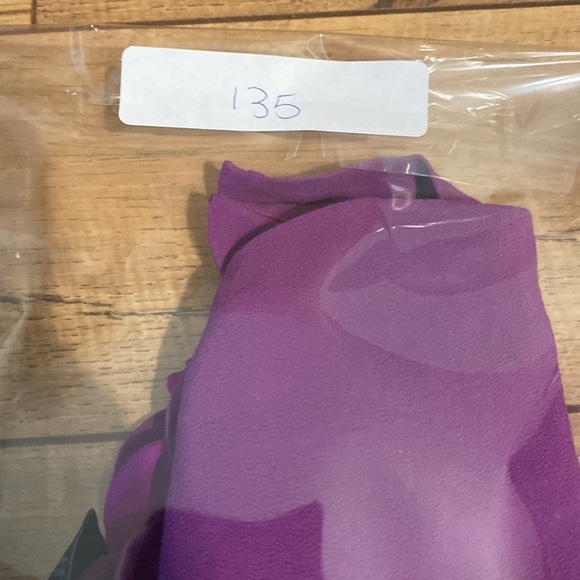 Armani Exchange Purple Short Sleeve Button Down Shirt With Scalloped Edges Large - Picture 10 of 12